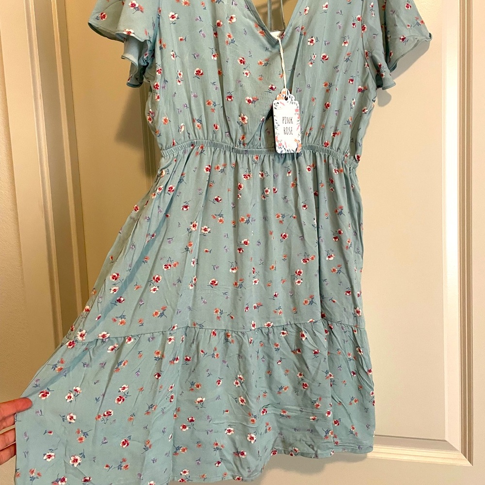 Pink Rose mini dress.